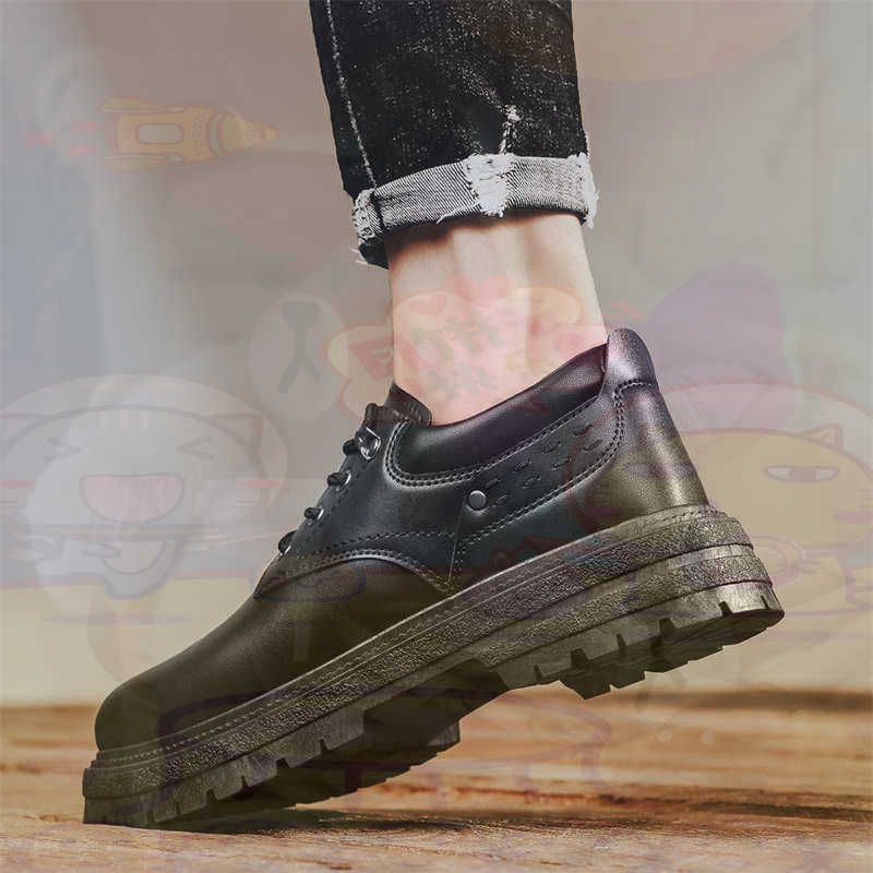 Streetwear Brand Design Ideas - Escuro natural couro moda formadores tênis