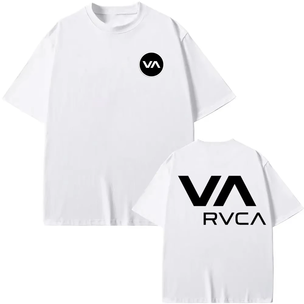 Streetwear Brand Tees - Camiseta RVCA Preta de Algodão para