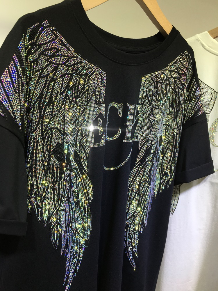 Unisex Oversized Rhinestone An - Streetwear Brand Tees avaliação e preço