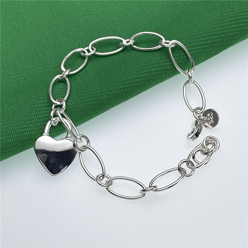 Pulseiras de prata esterlina 9 - Streetwear Brand Heart avaliação e preço