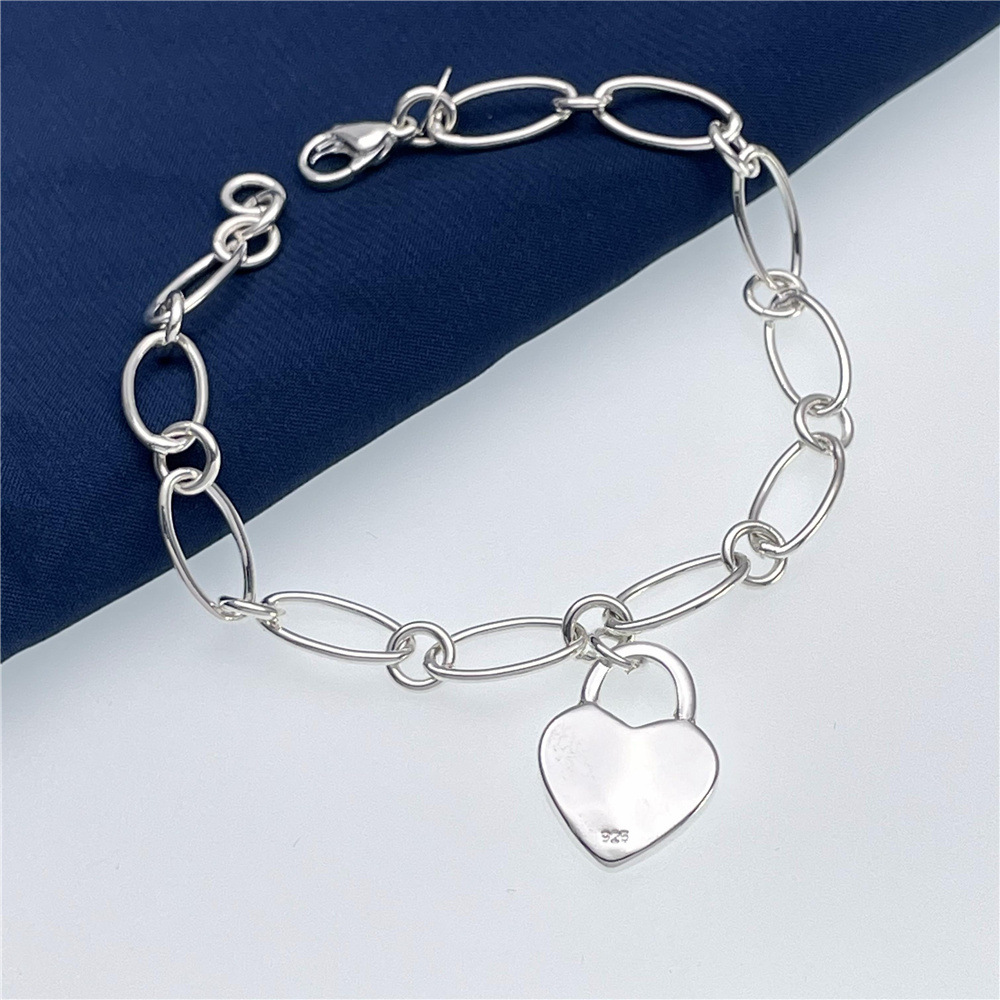 Pulseiras de prata esterlina 9 - Streetwear Brand Heart avaliação e preço