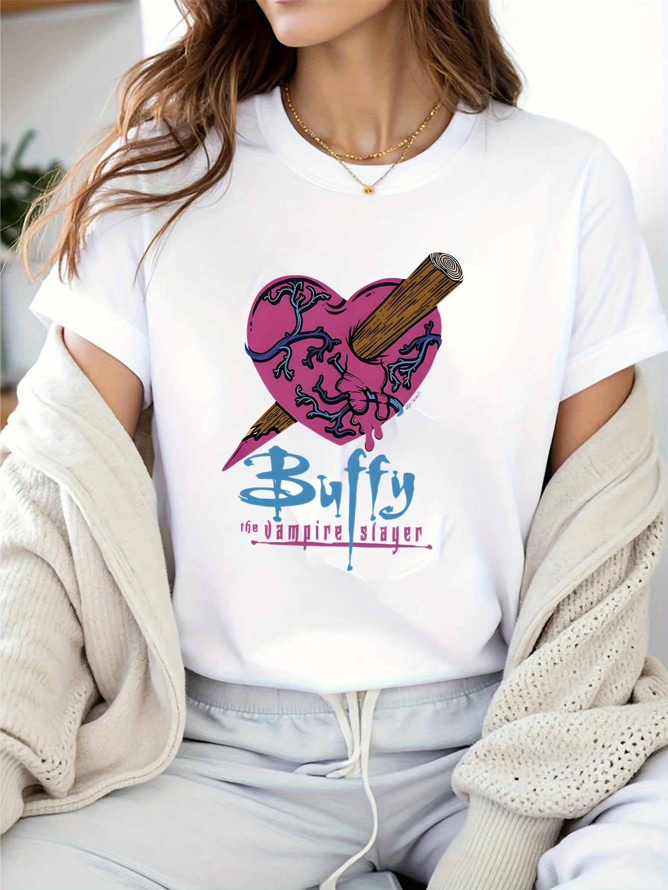 Lazer moda manga curta camiset - Streetwear Brand Heart avaliação e preço
